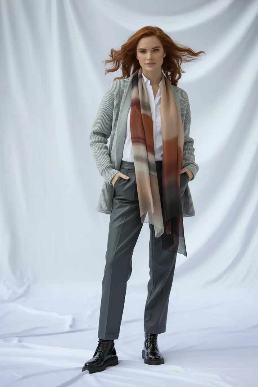 Women business workwear work attire Scarf and Suiting Balance