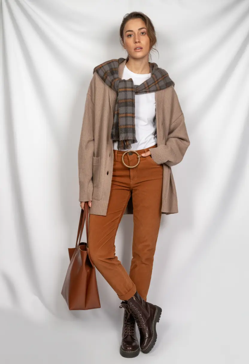 Women casual work wardrobe Effortless Earth Tones