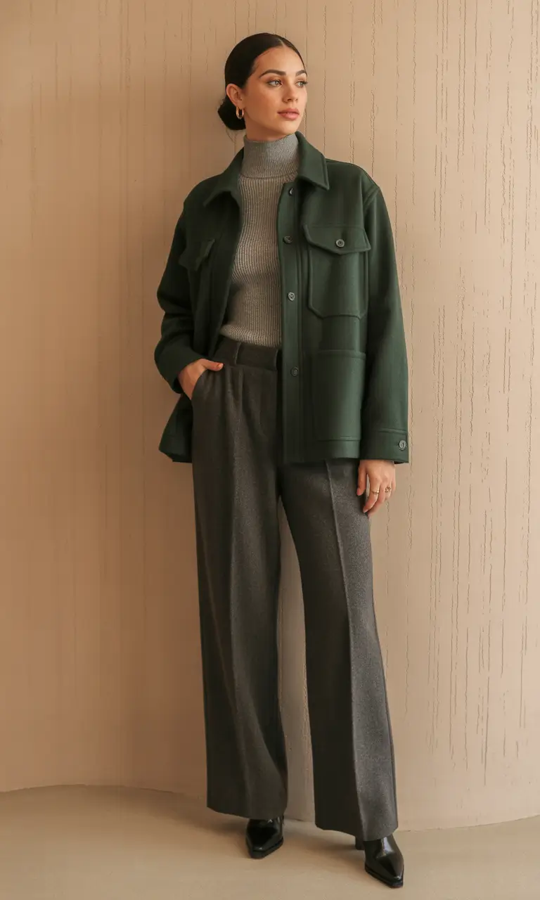 Women business classy Forest-Toned Layers