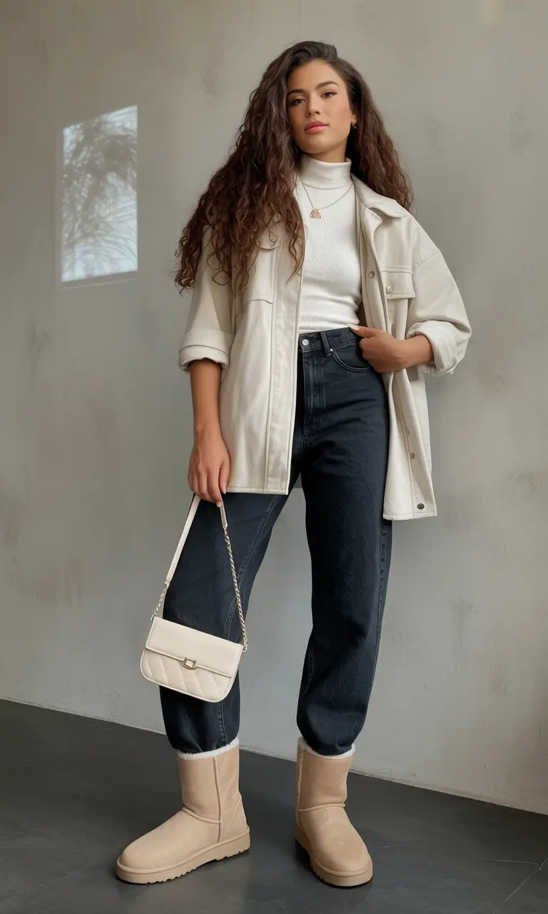 Women casual simple Neutral Comfort with Denim