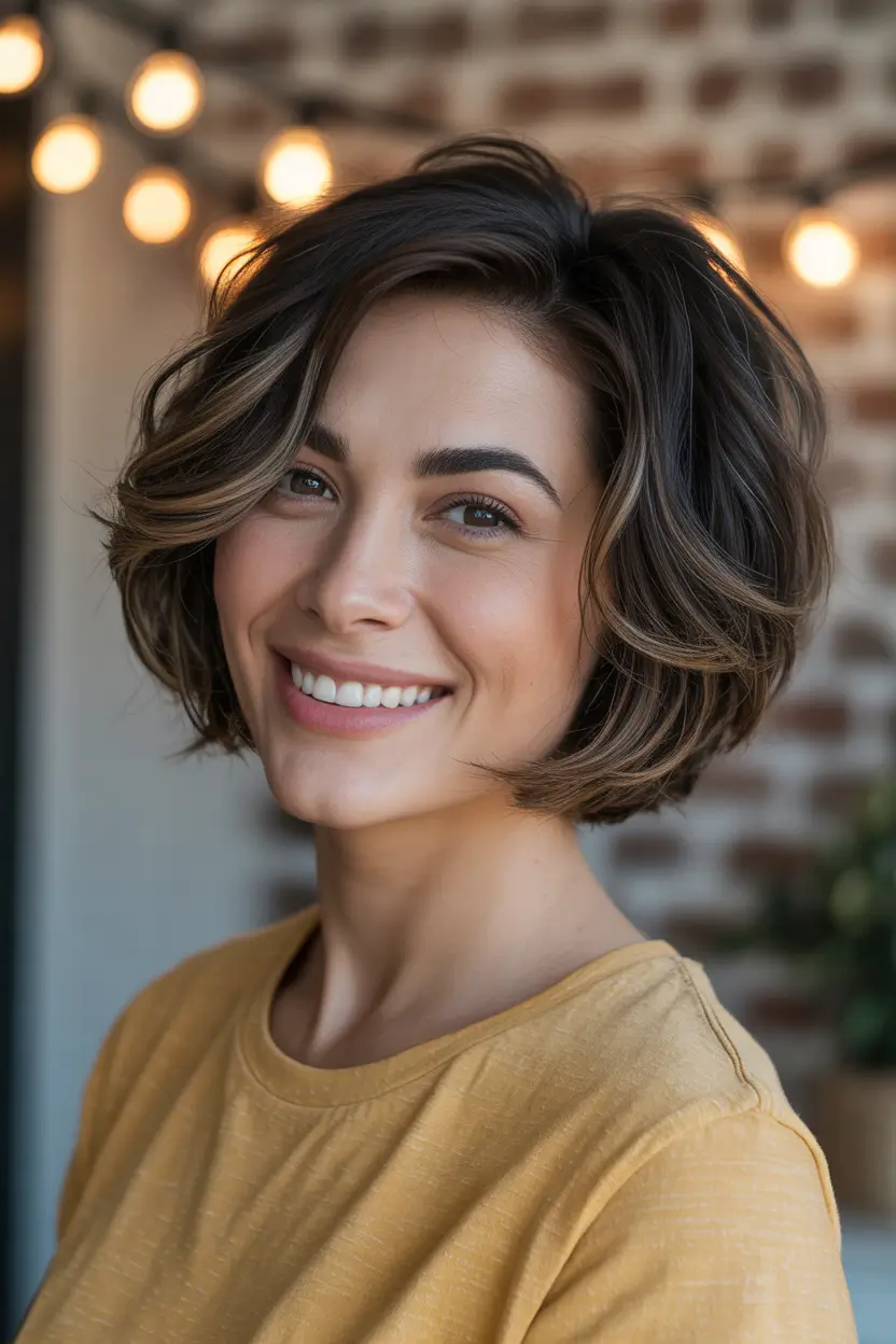 Trendy Short Haircuts Winter 2025–2026 – Brunette Bob