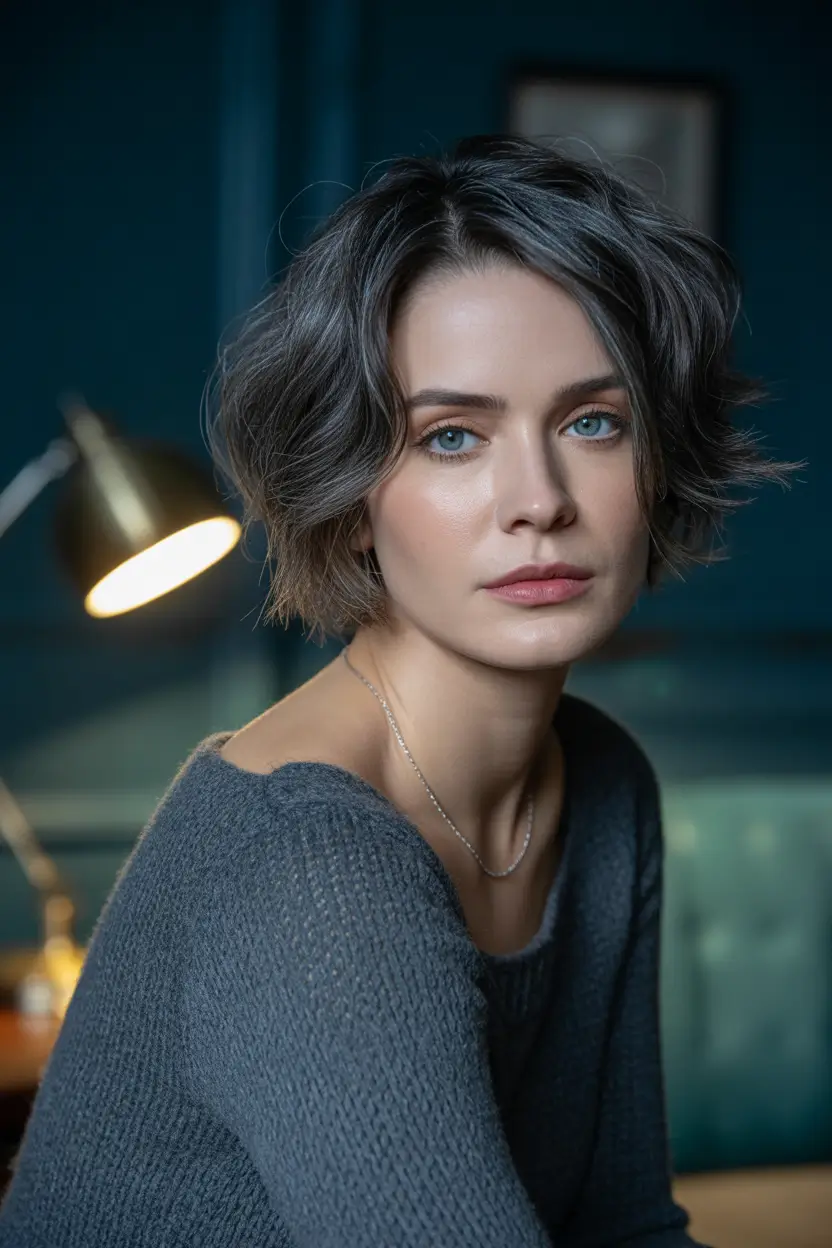 Trendy Short Haircuts Winter 2025–2026 – Wavy Ash Bob