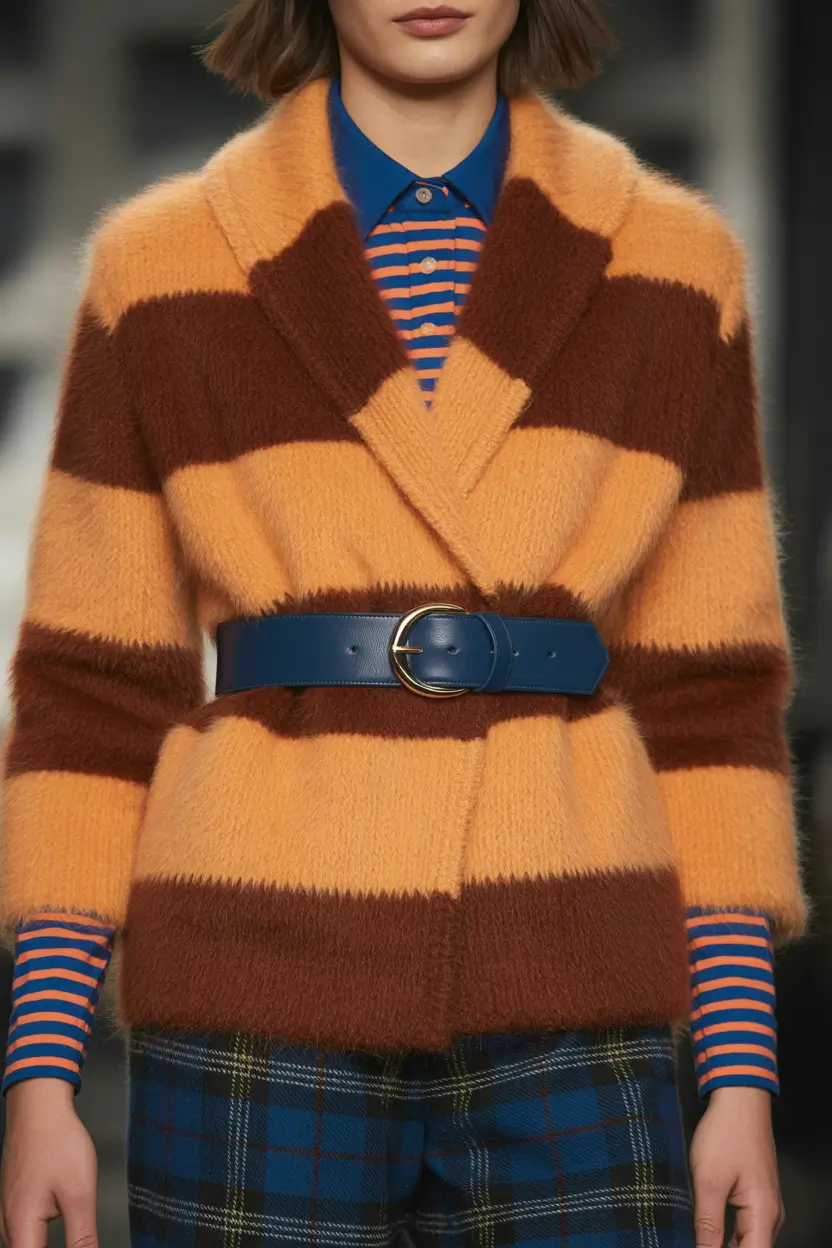 Trendy Winter Fashion Outfit Ideas 2025 2026 Striped Knit with a Twist