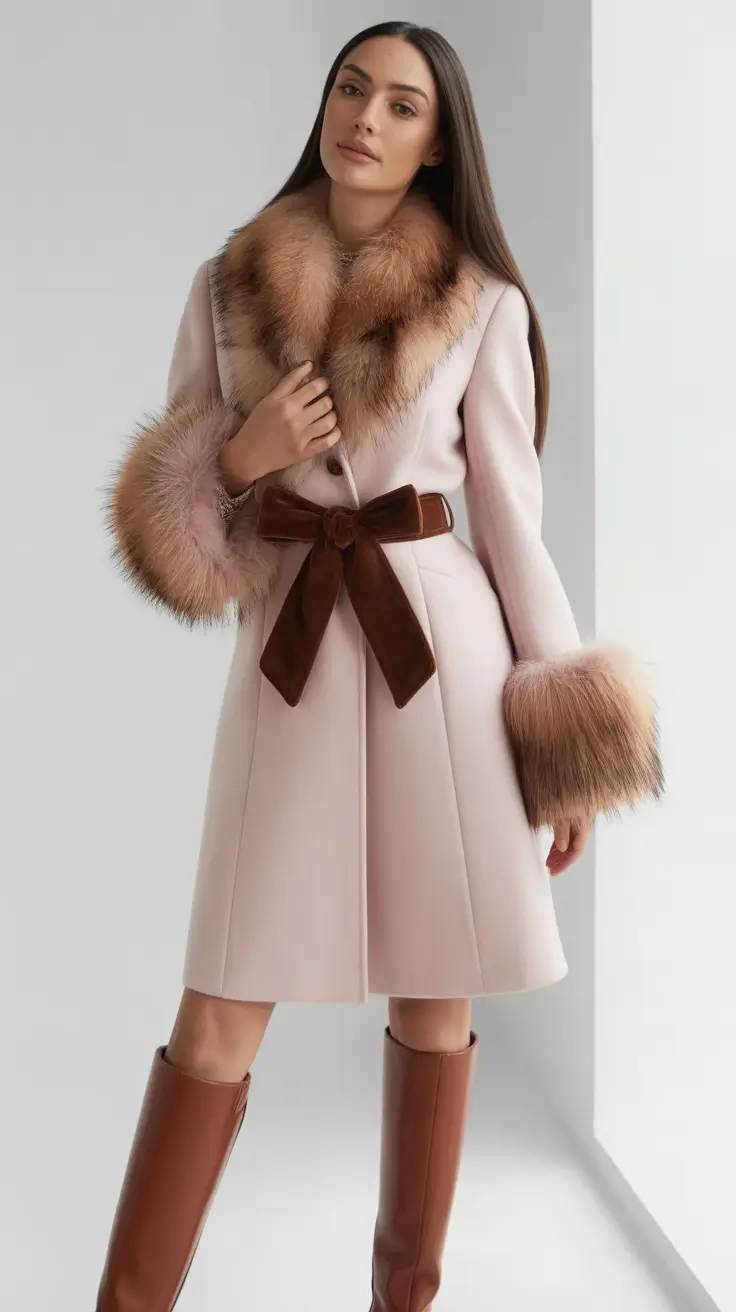 Trendy Winter Fashion Outfit Ideas 2025 2026 Powder Pink Elegance