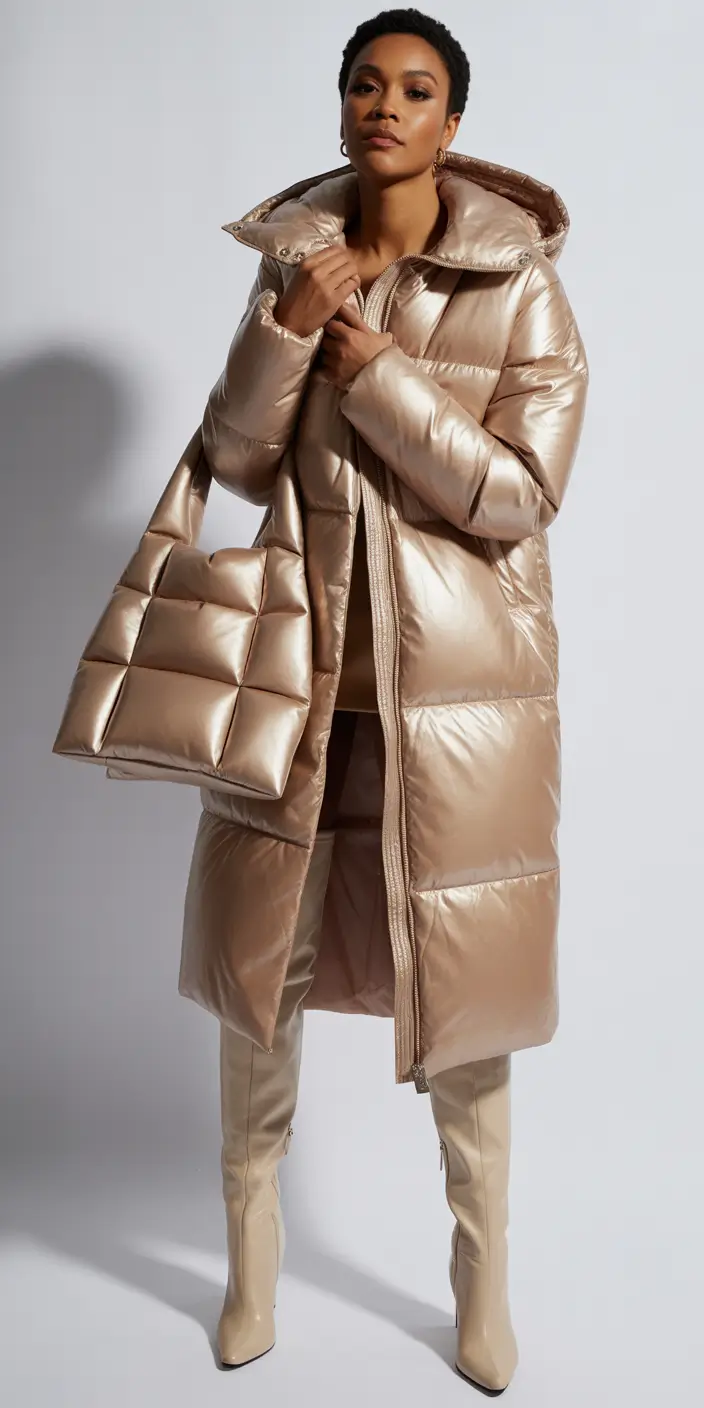 Trendy Winter Outfits 2025 2026 New Ideas Neutral Luxe Puffer