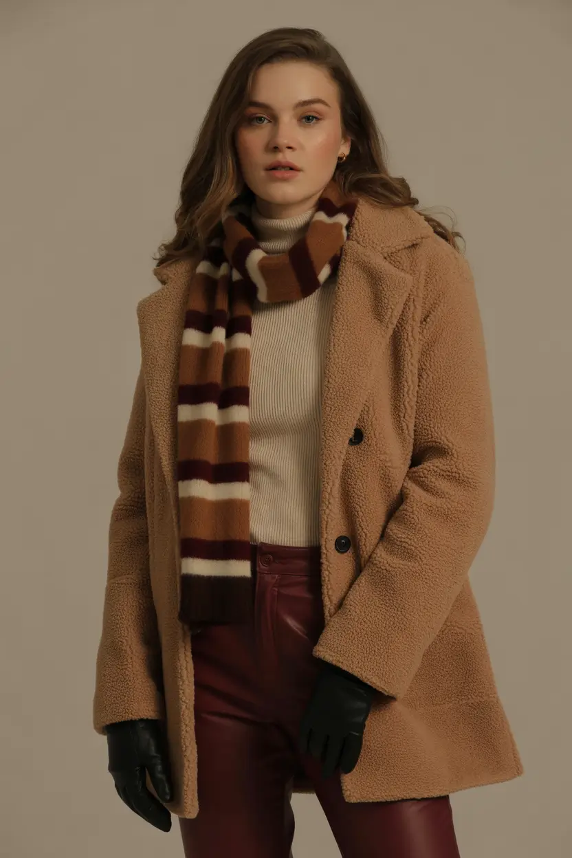 Trendy Winter Outfits 2025 2026 New Ideas Berry-Toned Puffer