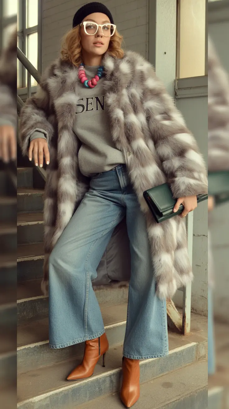 Trendy Winter Outfits 2025 2026 New Ideas Maximalist Layers with a Fur Statement