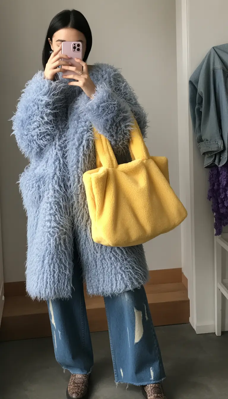 Trendy Winter Outfits 2025 2026 New Ideas Playful Fluff in Pastel Blue