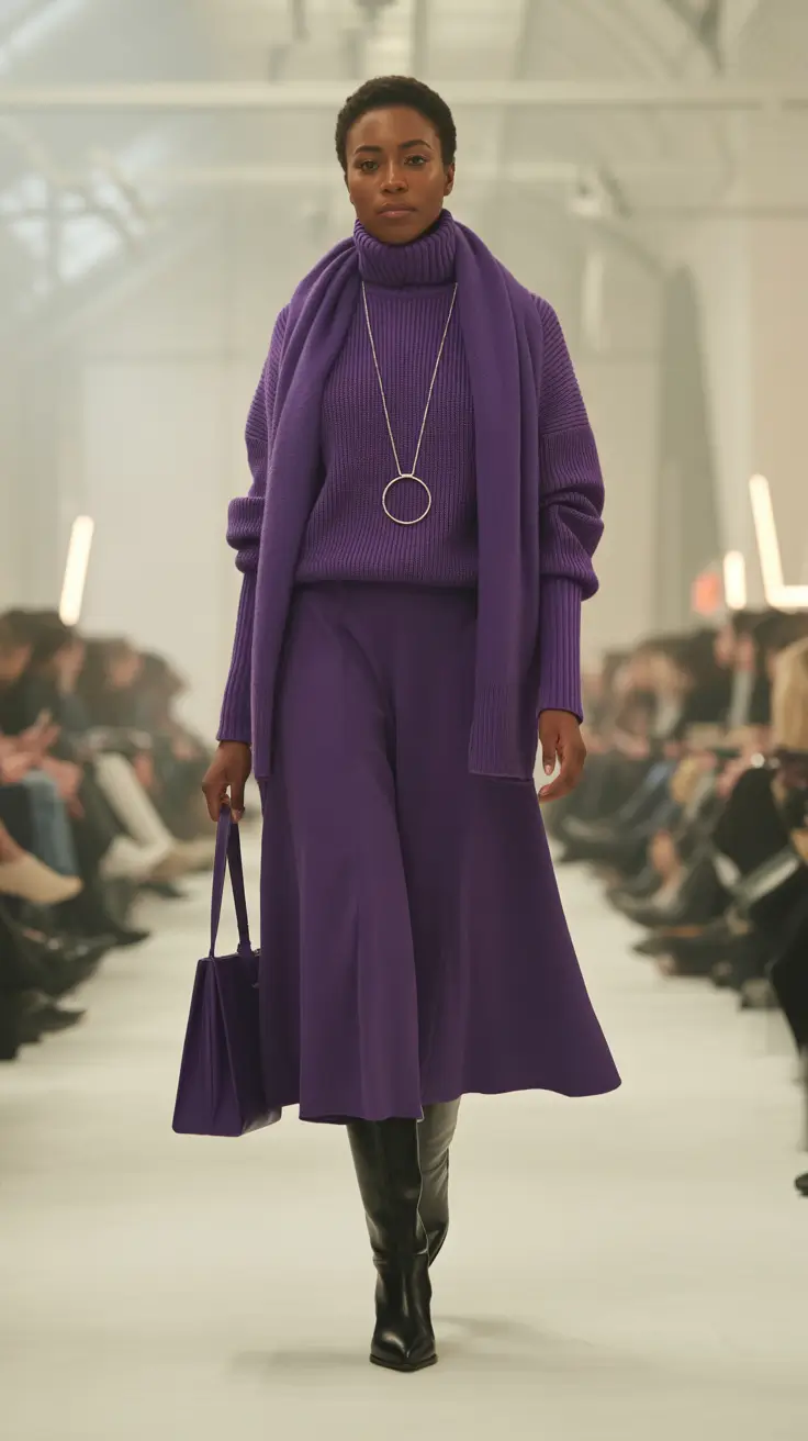 Winter 2025–2026: Classy Outfits for Women Royal Violet Monochrome