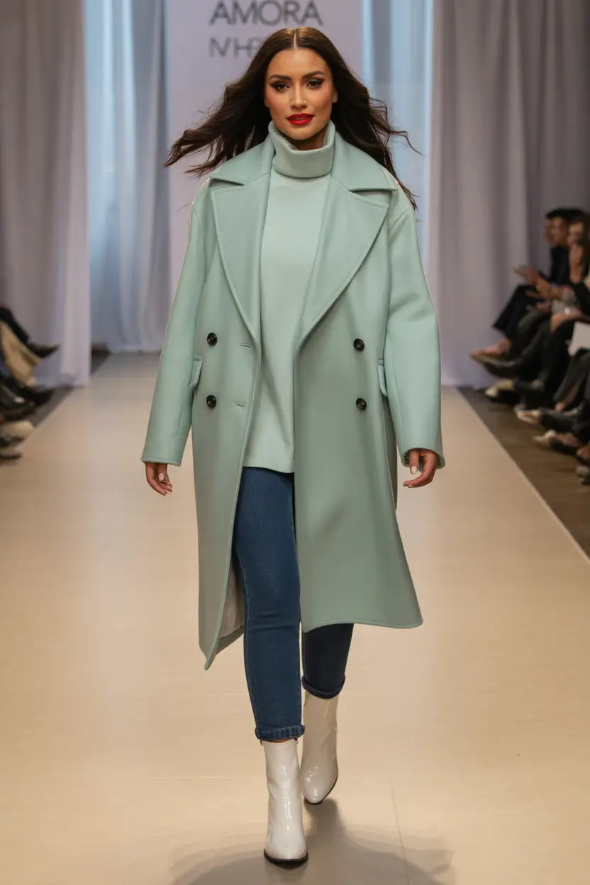 Winter 2025–2026: Classy Outfits for Women Powder Blue Poise