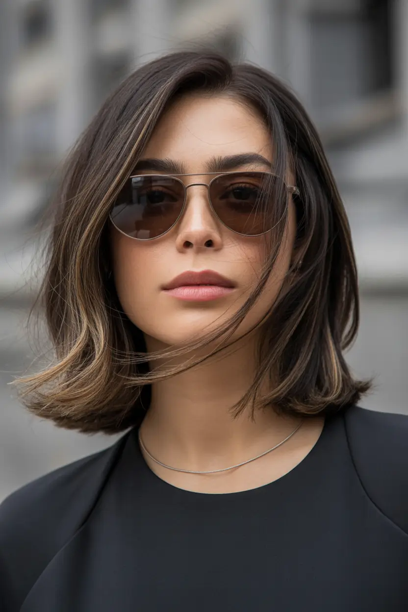 Winter 2025–2026 Haircuts and Color Ideas Glossy Brunette Bob