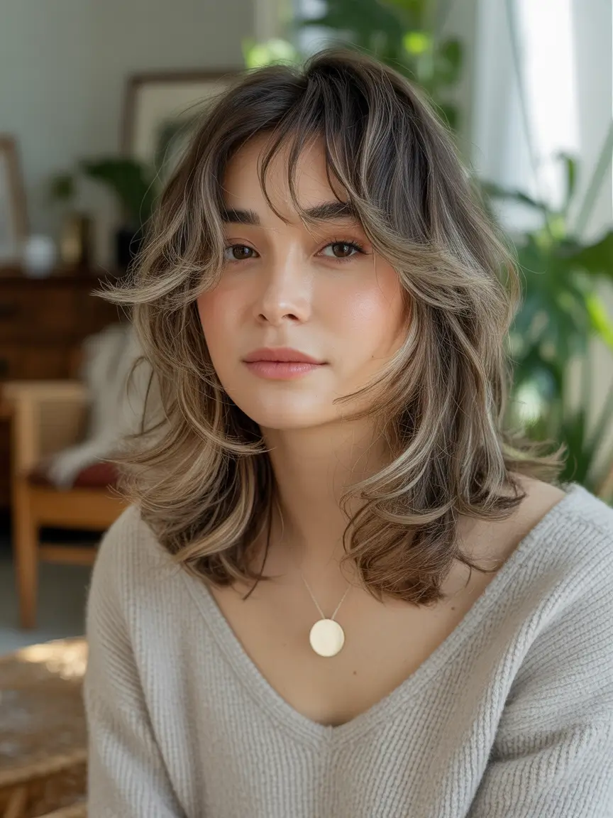 Winter 2025–2026 Haircuts and Color Ideas Shaggy Medium Layers