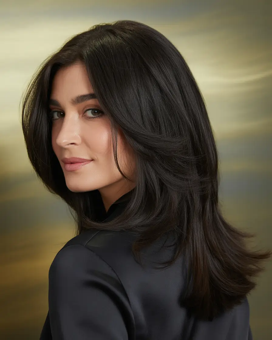 Winter 2025–2026 Haircuts and Color Ideas Classic Dark Layers