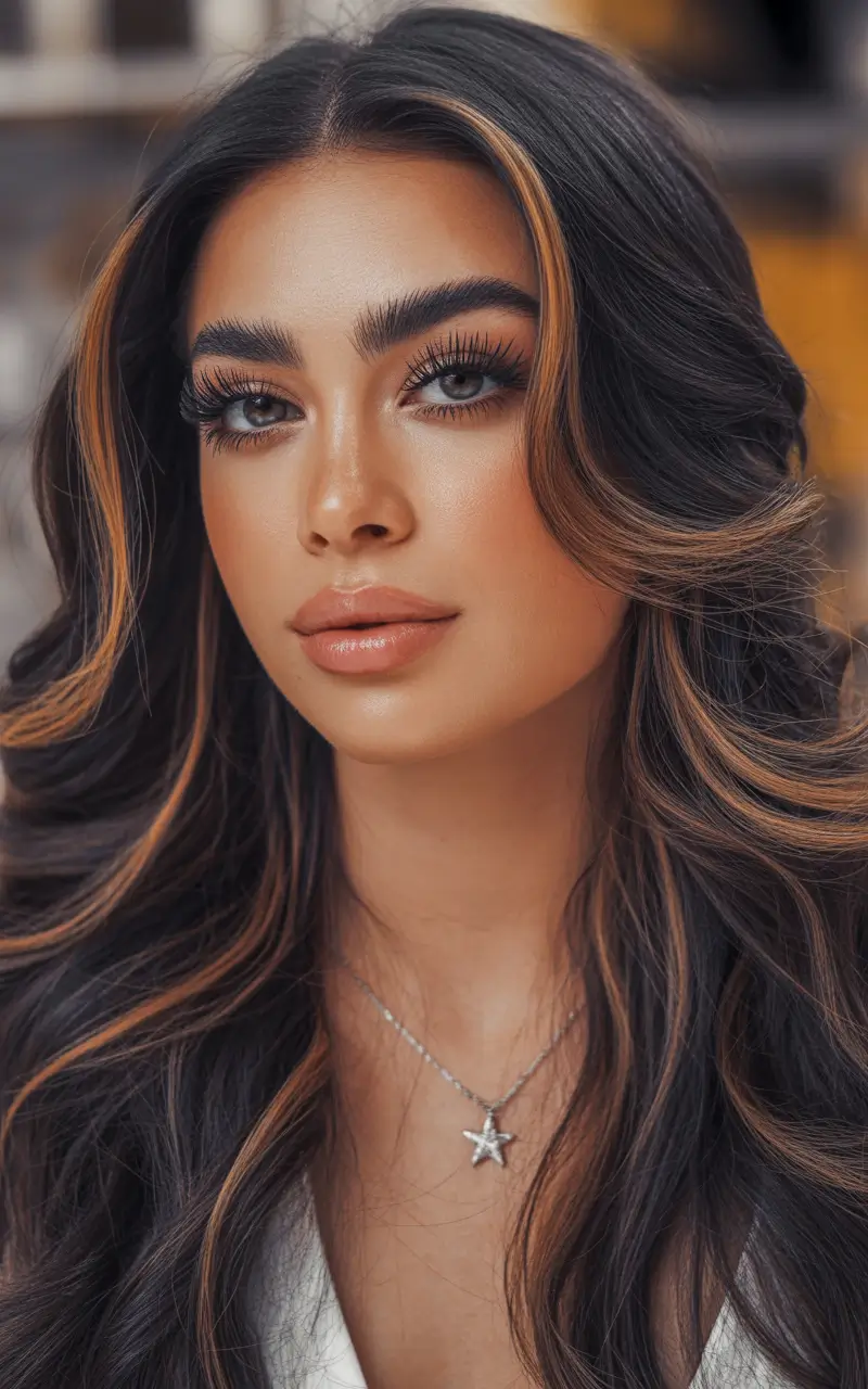 Winter 2025–2026 Hair Colors Highlights Golden Chunky Highlights