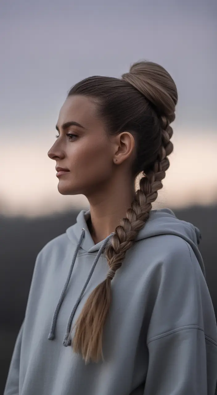 Winter 2025–2026 Hairstyles Ideas High Braided Pony