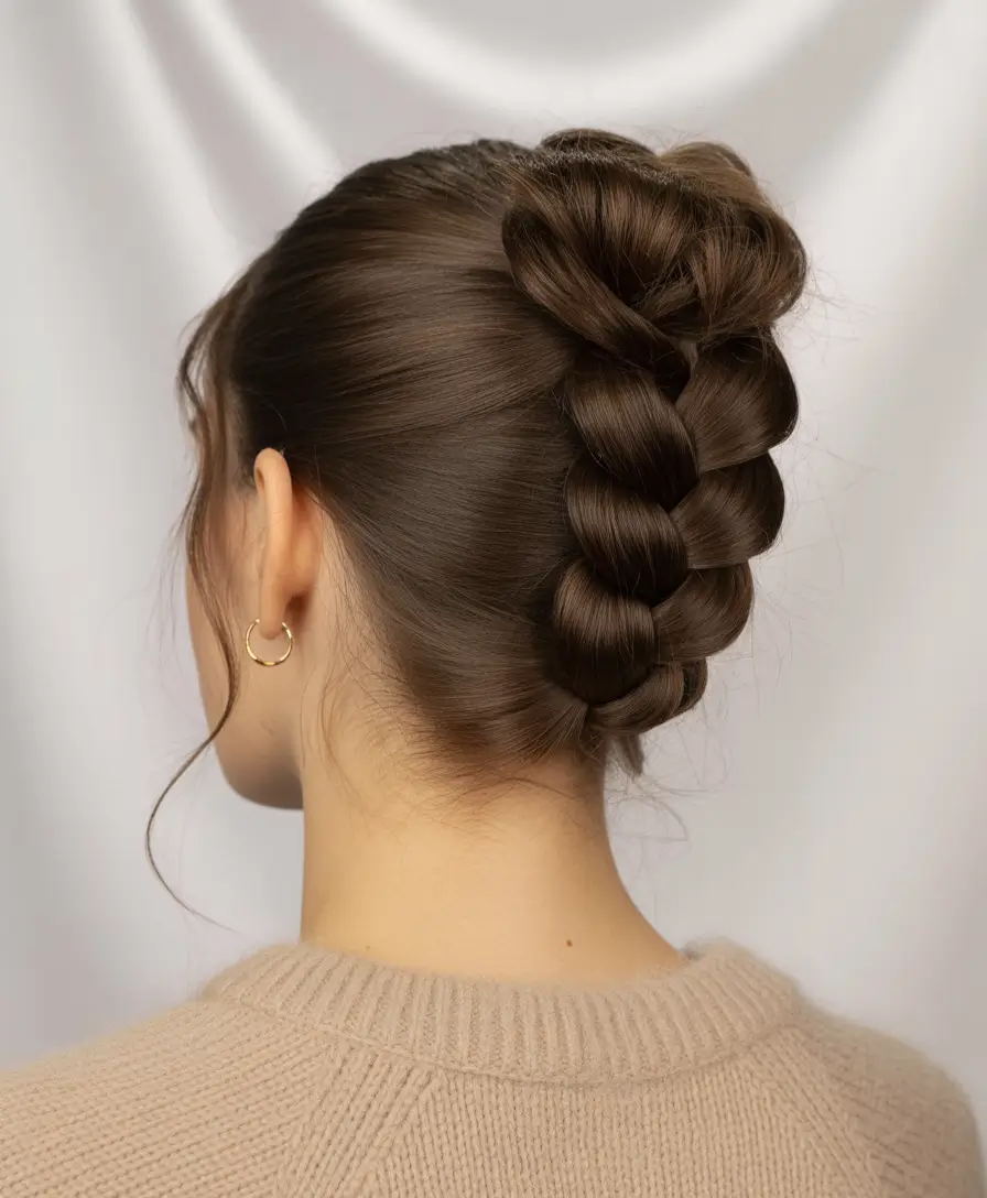Winter 2025–2026 Hairstyles Ideas Braided Updo