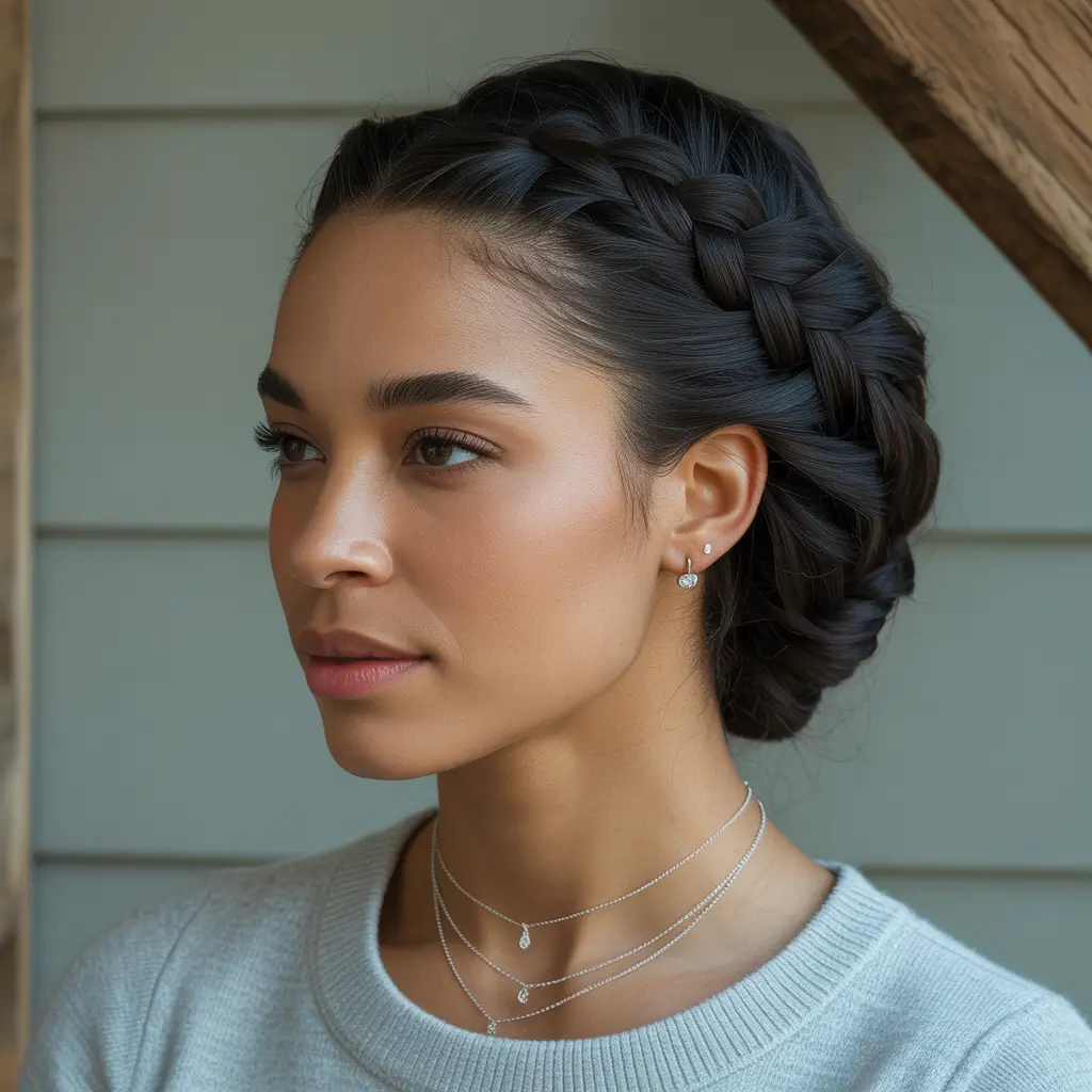 Winter 2025–2026 Hairstyles Ideas Crown Braid