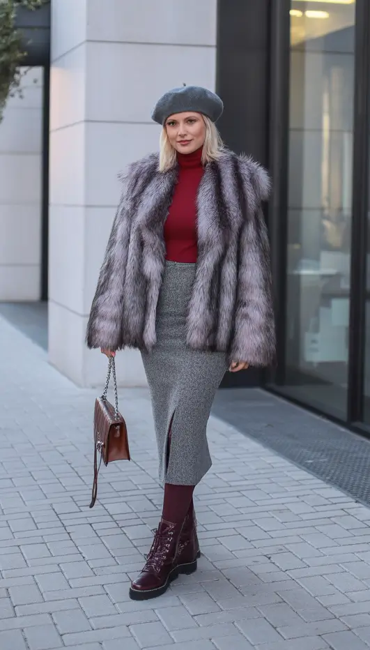 Winter Capsule Wardrobe for Women 2025-2026 Parisian Fur and Beret Classic