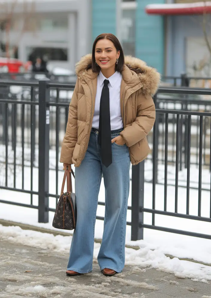 Winter Capsule Wardrobe for Women 2025-2026 Retro Office Twist with Denim