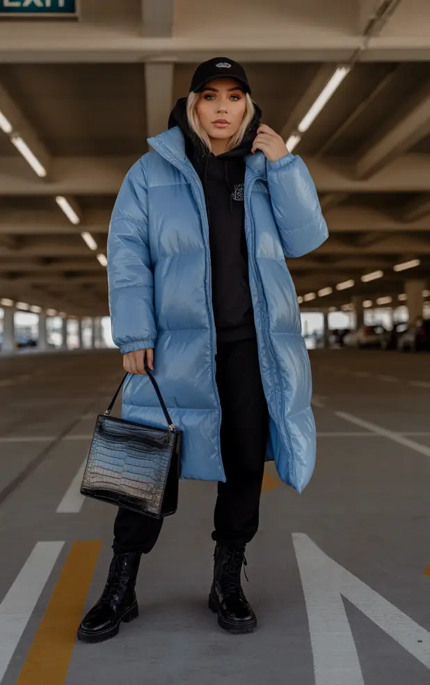 Winter Capsule Wardrobe for Women 2025-2026 Sporty Street Style in Sky Blue