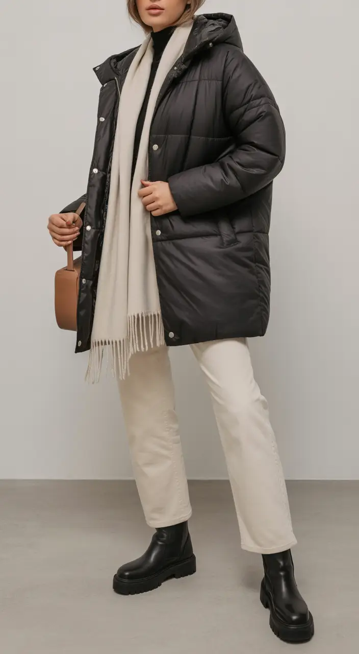 Winter Capsule Wardrobe for Women 2025-2026 Classic Black with Winter Whites