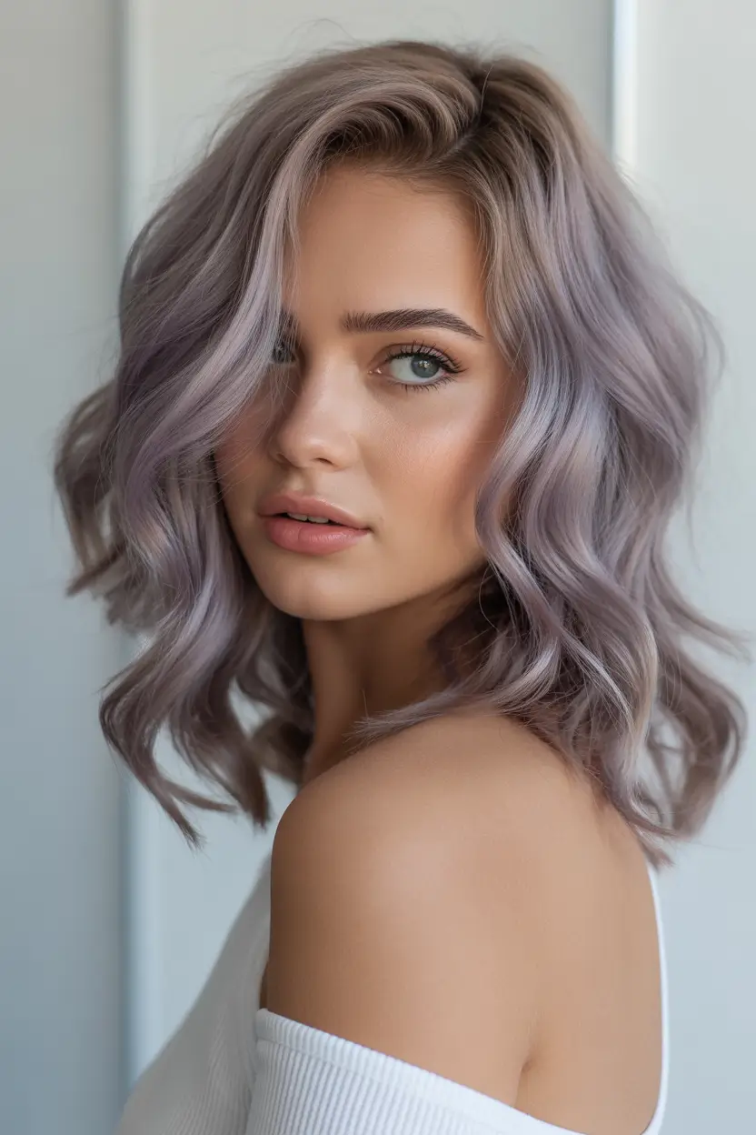 Winter Hair Colors 2025–2026 Trends & Styles Lavender Smoke Waves