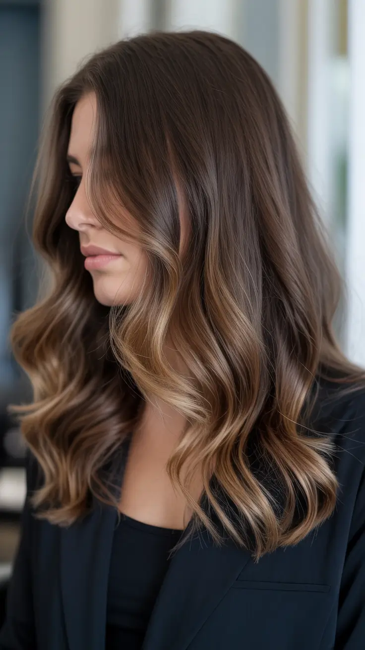Winter Hair Colors 2025–2026 Trends & Styles Soft Mocha Balayage