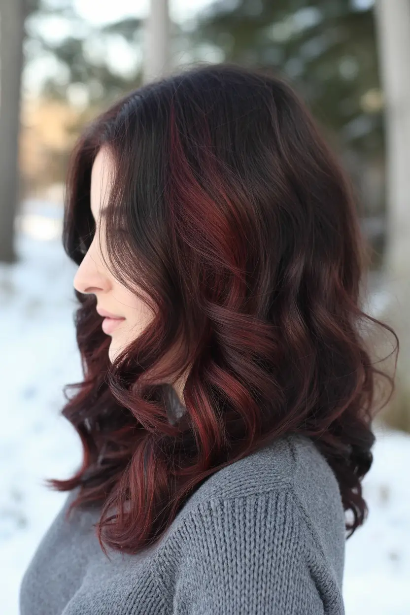 Winter Hair Colors 2025–2026 Trends & Styles Crimson Winter Glow