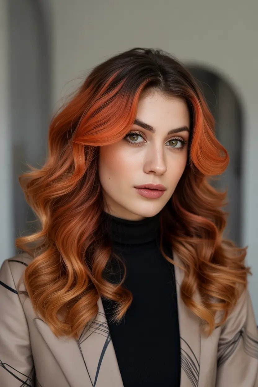 Winter Hair Colors 2025–2026 Trends & Styles Copper Flame Curls