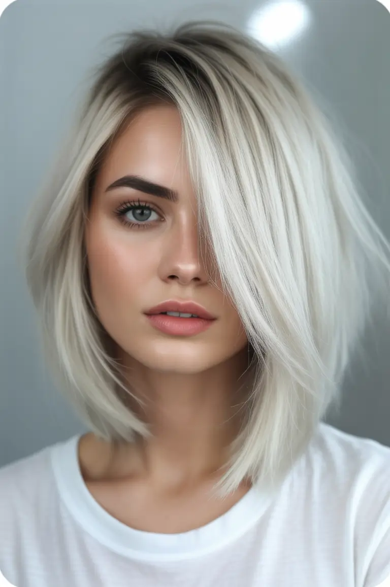Winter Hair Colors 2025–2026 Trends & Styles Platinum Ice Bob