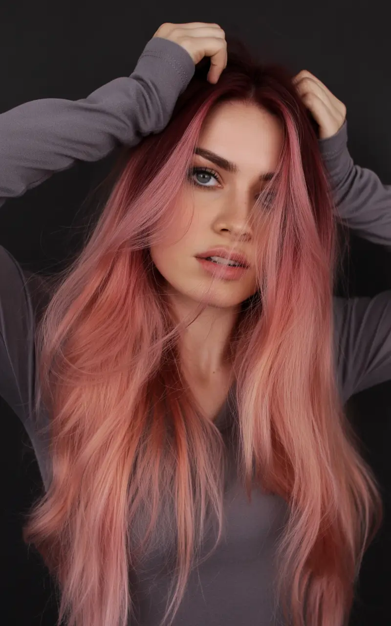 Winter Hair Colors 2025–2026 Trends & Styles Frosted Rose Glow