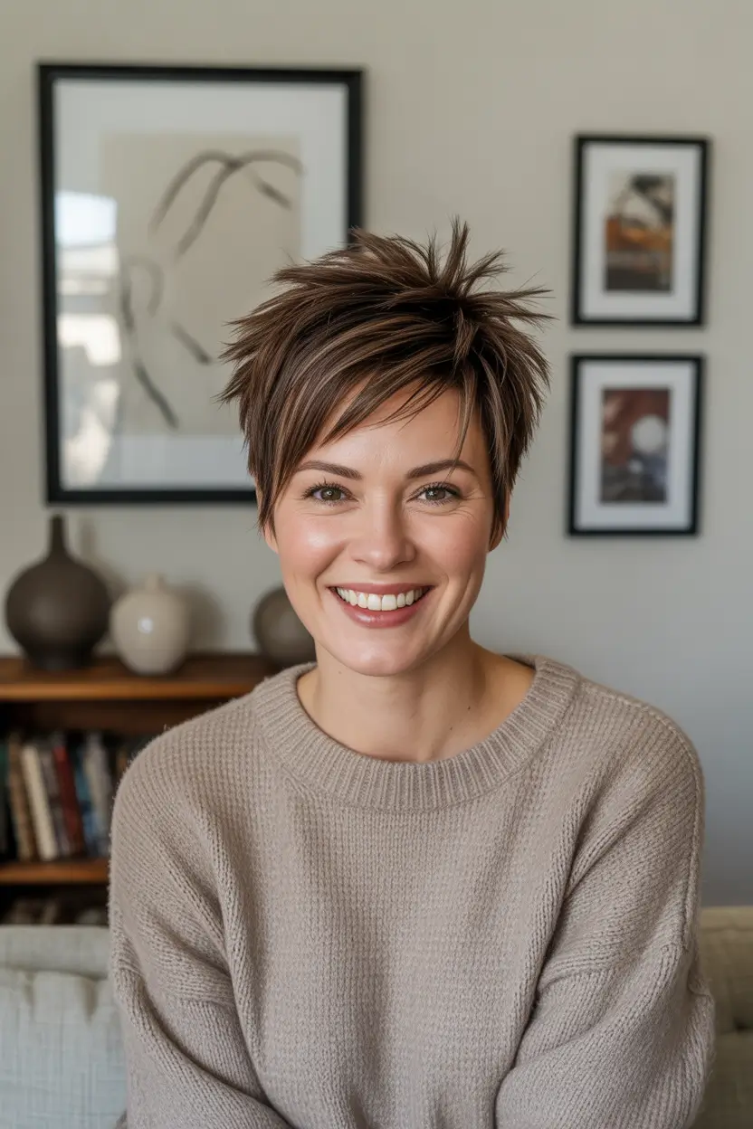 Winter Haircuts 2025–2026 Playful Spiky Pixie