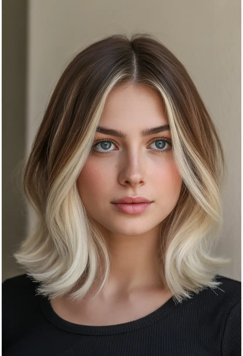 Winter Haircuts 2025–2026 Trends & Styles Contrast Blonde Medium Cut