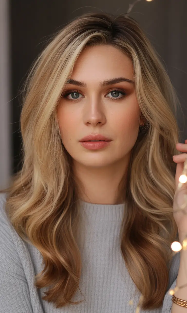 Winter Haircuts 2025–2026 Trends & Styles Golden Blonde Long Waves