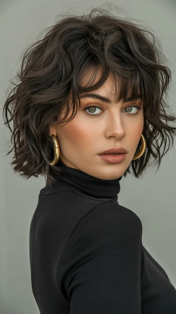 Winter Haircuts 2025–2026 Trends & Styles Textured Bob with Waves