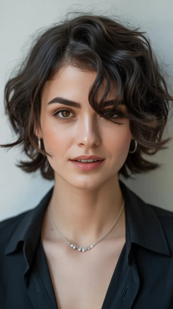 Winter Haircuts 2025–2026 Textured Wavy Bob