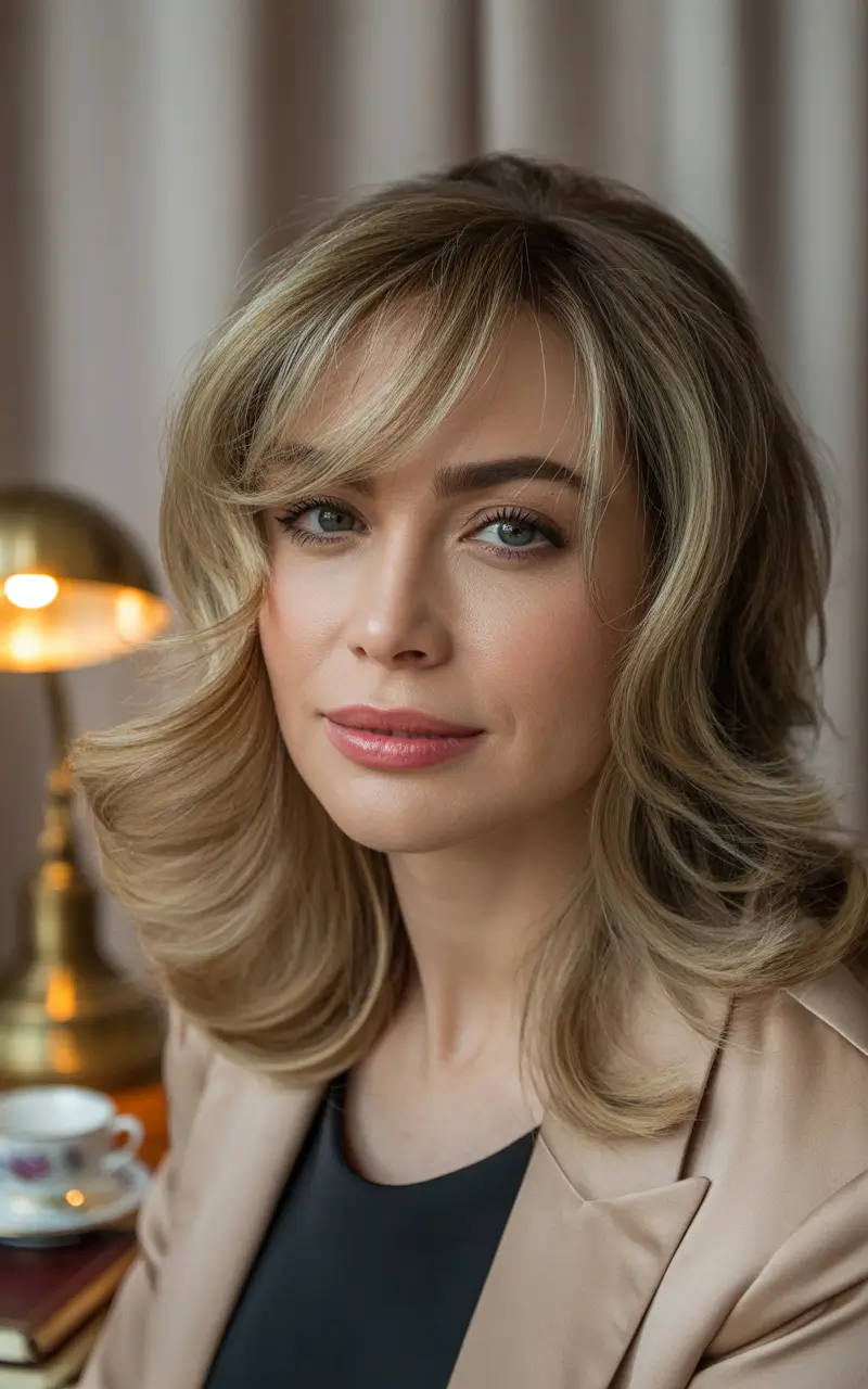 Winter Haircuts and Color 2025 2026 for Women Over 40 Butterfly Cut