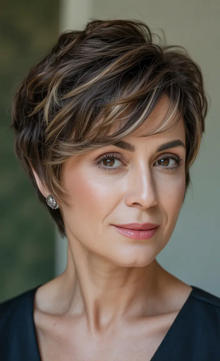 short chic short layered haircut