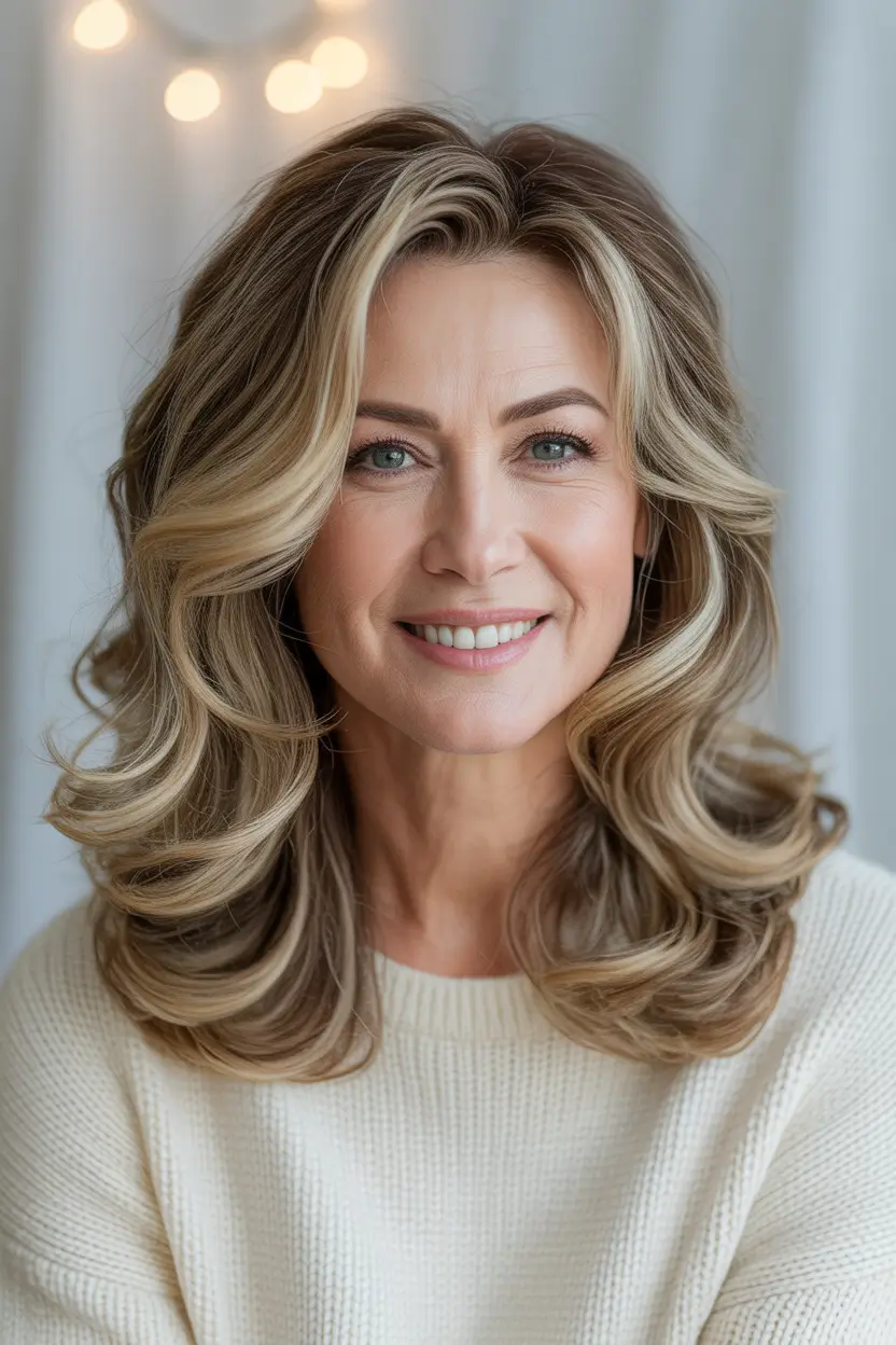 long layered highlights haircut