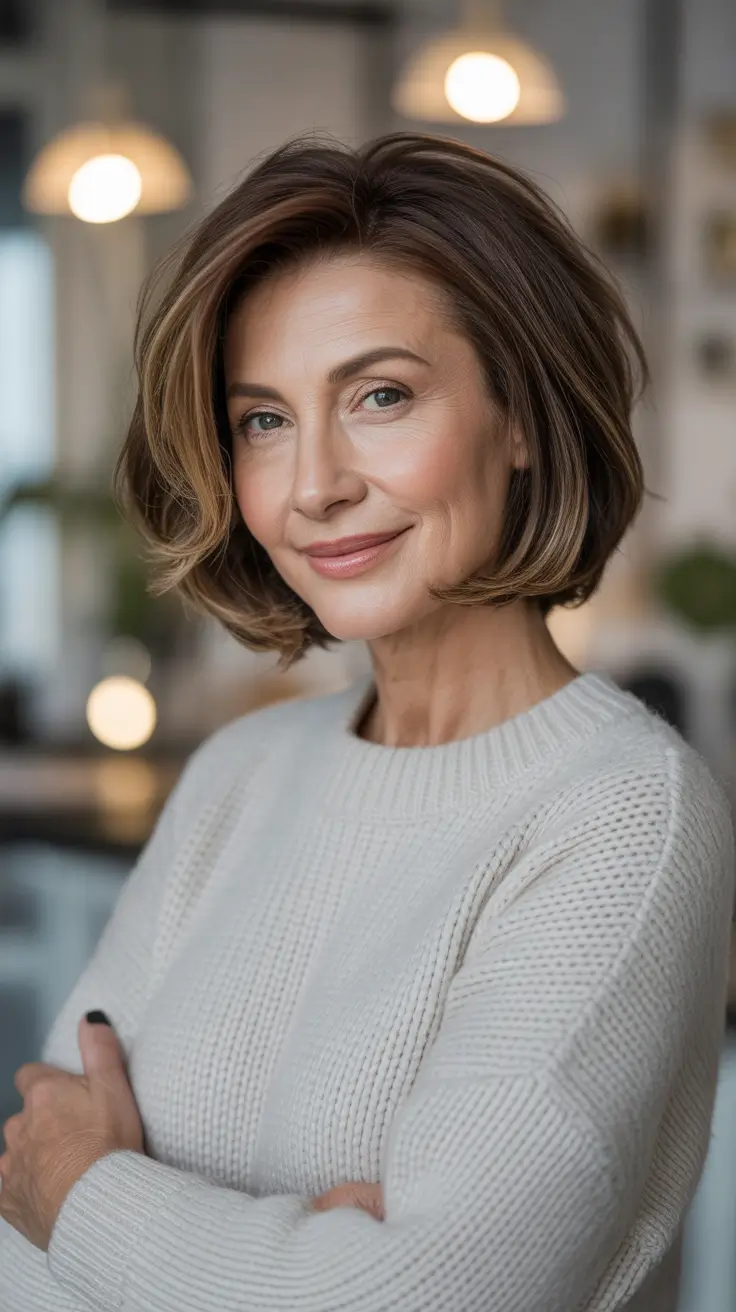 stacked bob winter haircut