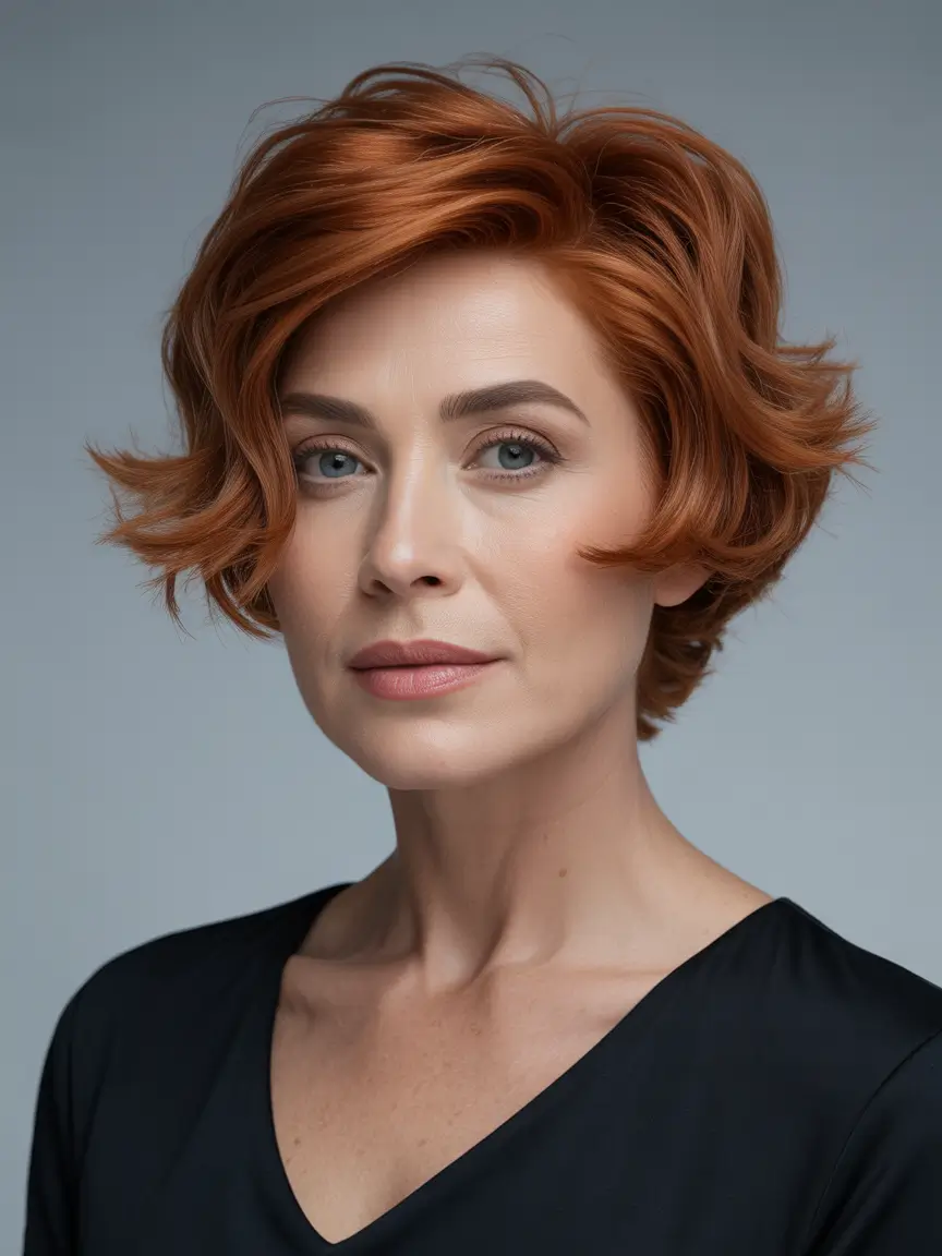 short pixie red haircut