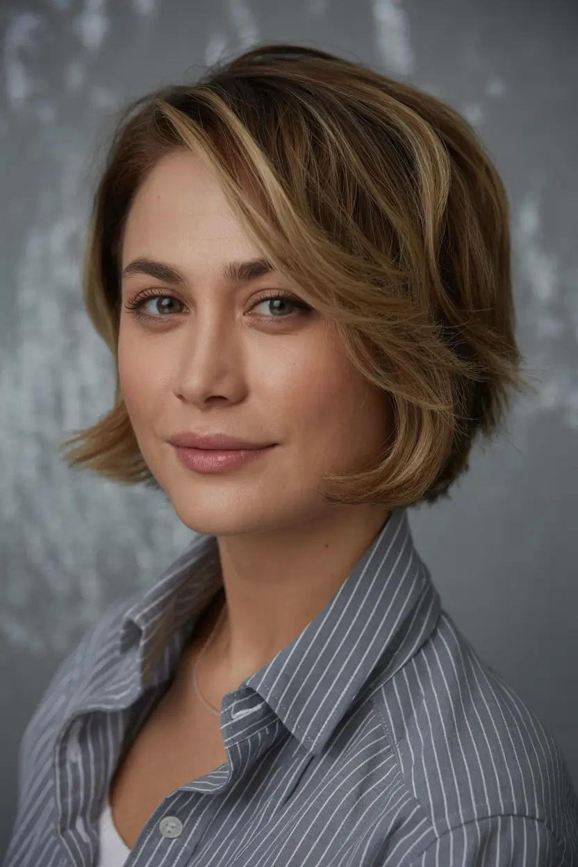 Winter Hairstyles & Hair Color 2025-2026 for Women Over 50 Soft Blonde Bob with Highlights