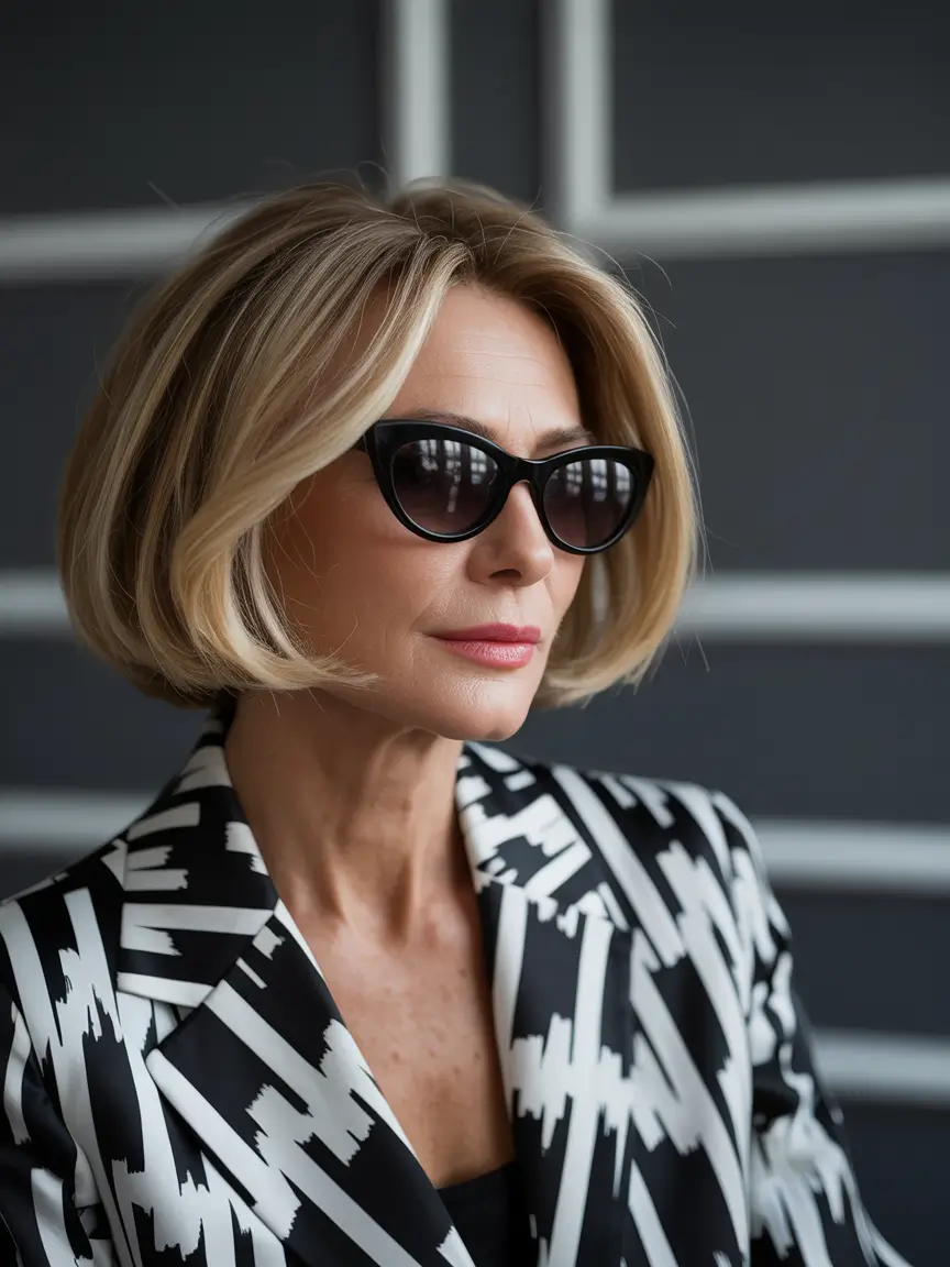 Winter Hairstyles & Hair Color 2025-2026 Polished Blonde Bob