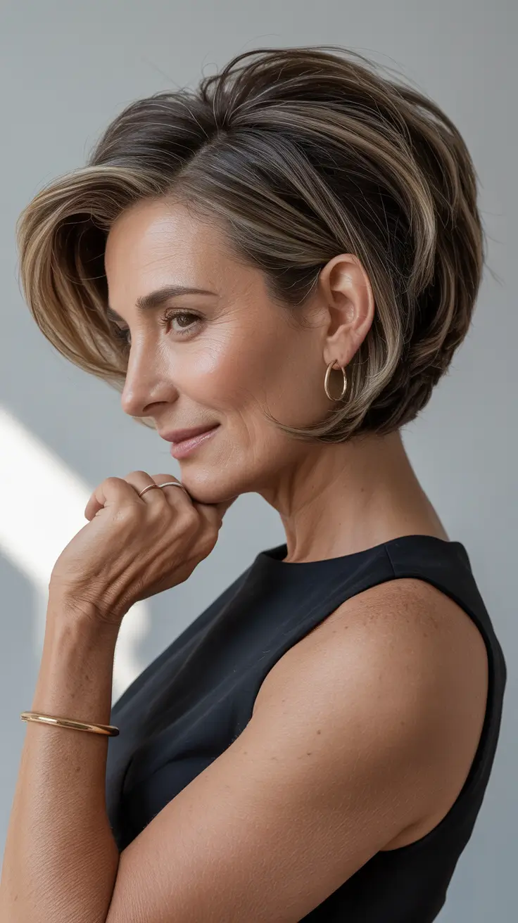 Winter Hairstyles & Hair Color 2025-2026 Voluminous Brunette Bob