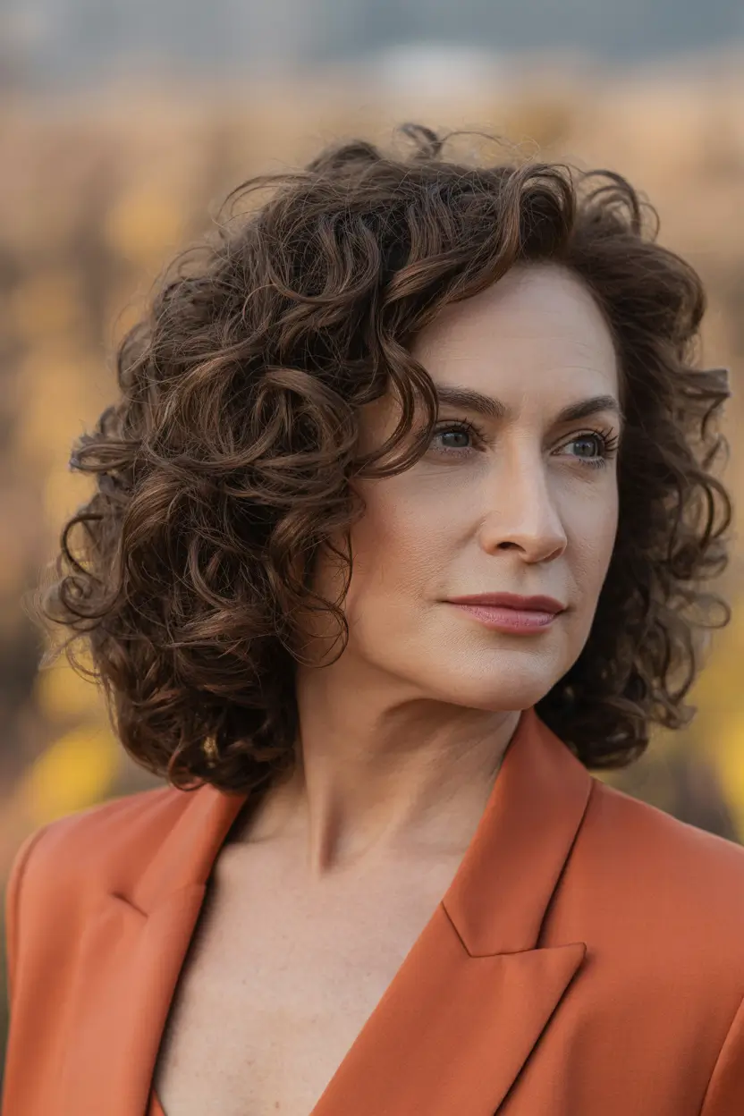 Winter Hairstyles & Hair Color 2025-2026 for Women Over 50 Soft Winter Curls