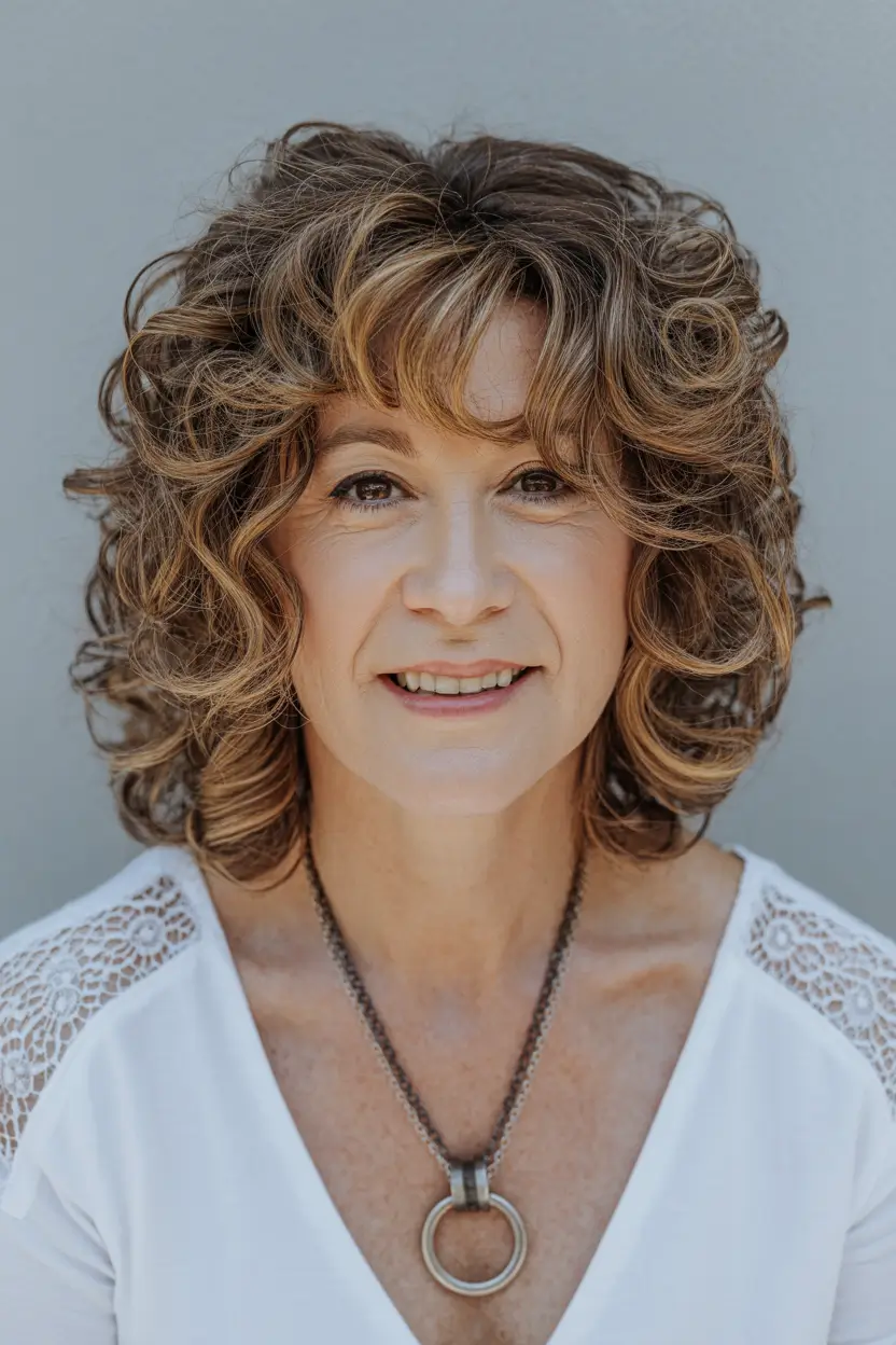 Winter Hairstyles & Hair Color 2025-2026 for Women Over 60 Soft Curls