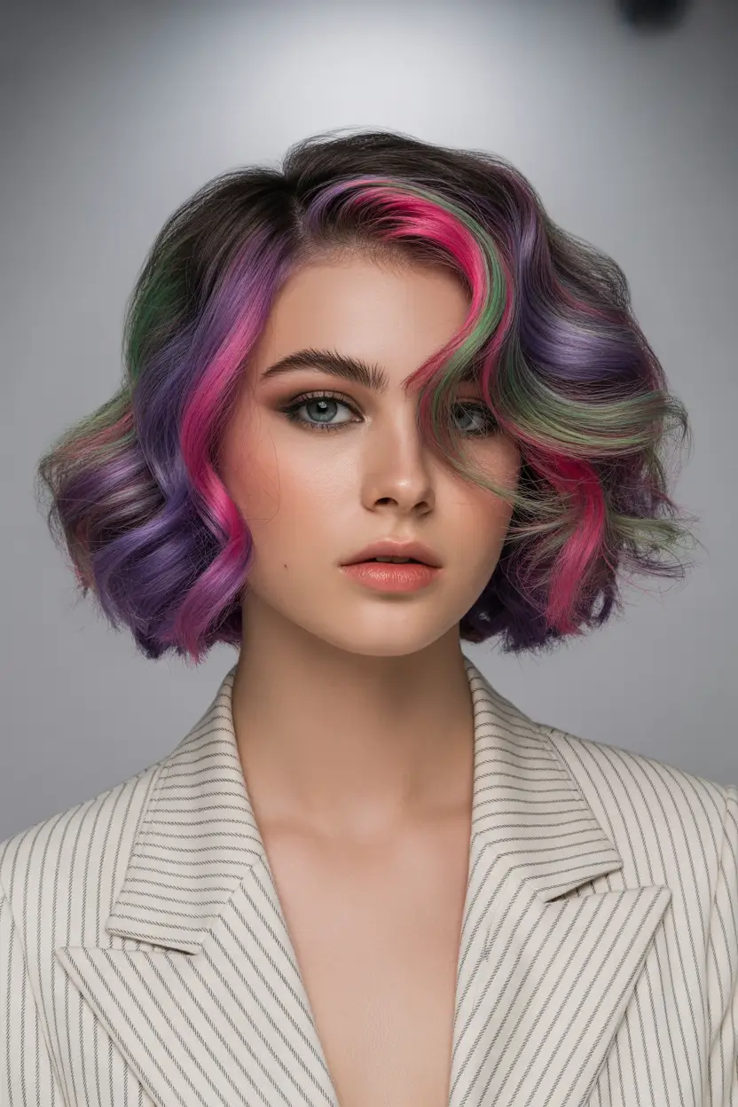 Balayage Hair Color for Winter 2025–2026 Winter Ombre with Rainbow Balayage