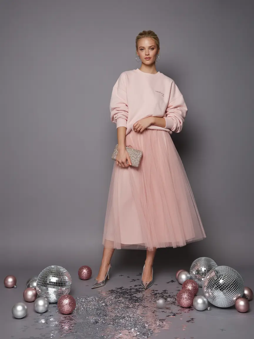 Best Christmas Party Outfits 2025 Blush Tulle Dream for a Modern Fairytale