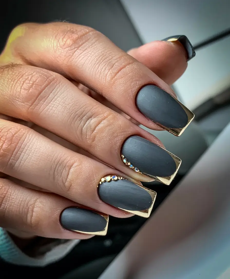 Best Simple Winter Nail Looks 2025–2026 – Golden Frame Noir