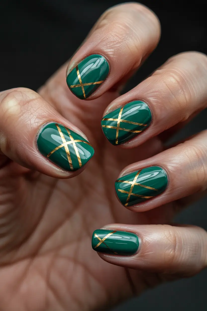 Best Simple Winter Nail Looks 2025–2026 – Emerald Cross Lines